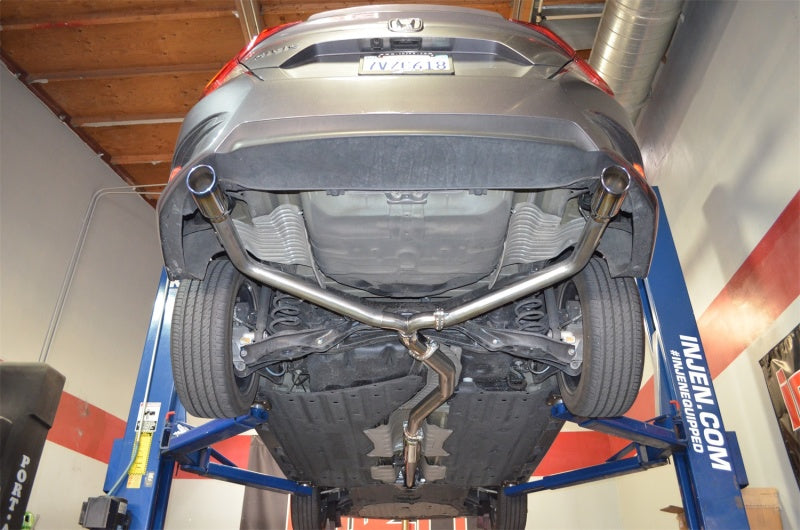 Injen Cat-Back Exhaust System with Dual Burnt Titanium Tips for 16-20 Honda Civic 1.5L Turbo Sedan - OneFastShop