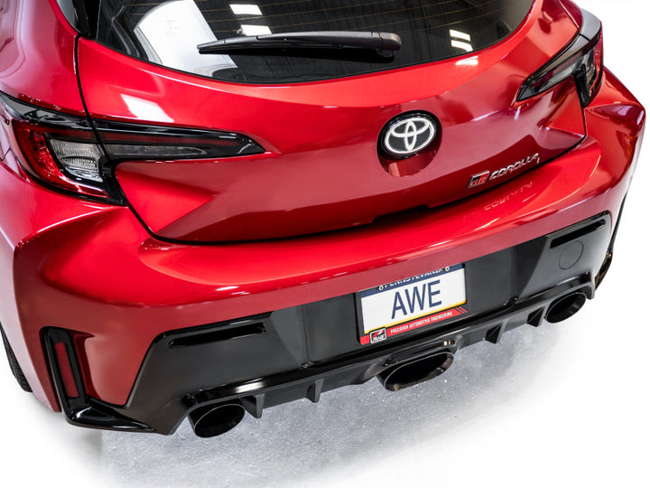 AWE Tuning Touring Edition Exhaust - 3" T304L Stainless Steel - Diamond Black Tips, for 2023+ Toyota GR Corolla
