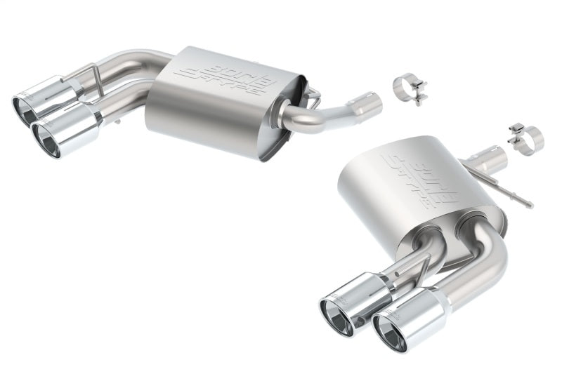 Borla S-Type Rear Section Exhaust Without Dual Mode Valves Dual Tips Axle-Back 2016 Chevy Camaro V6 AT MT