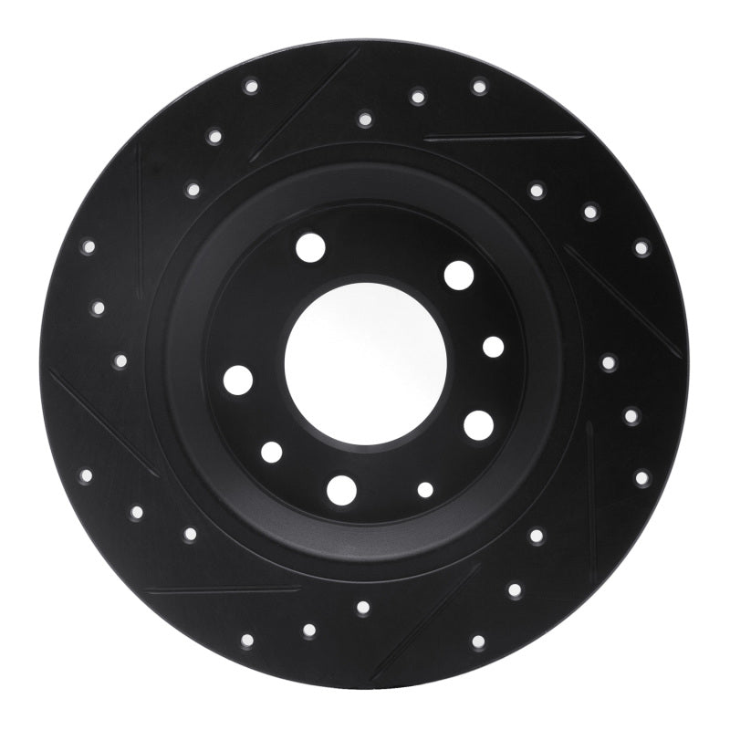 R1 Concepts Drilled & Slotted Rear Right Brake Rotor - Ford Fusion / Mazda MX-5 Miata 1998-2015 - Black, image 5