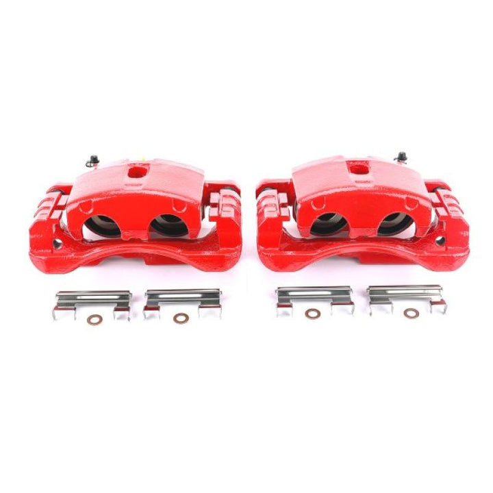 PowerStop Red Calipers with Brackets - 02-06 Cadillac Escalade Front or Rear Pair