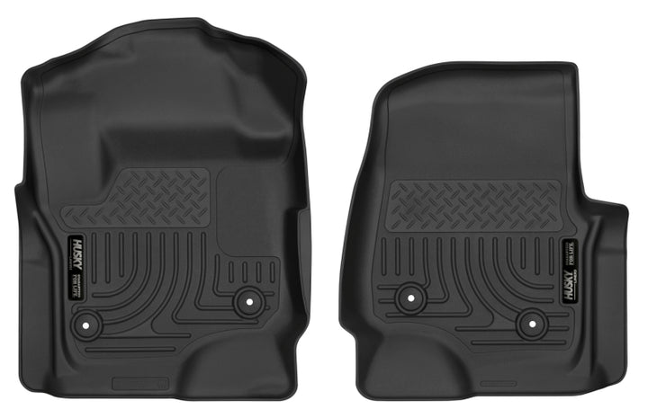 Husky Liners X-Act Contour Black Vinyl Floor Liners for 2017 Ford F-250 Super Duty Crew Cab