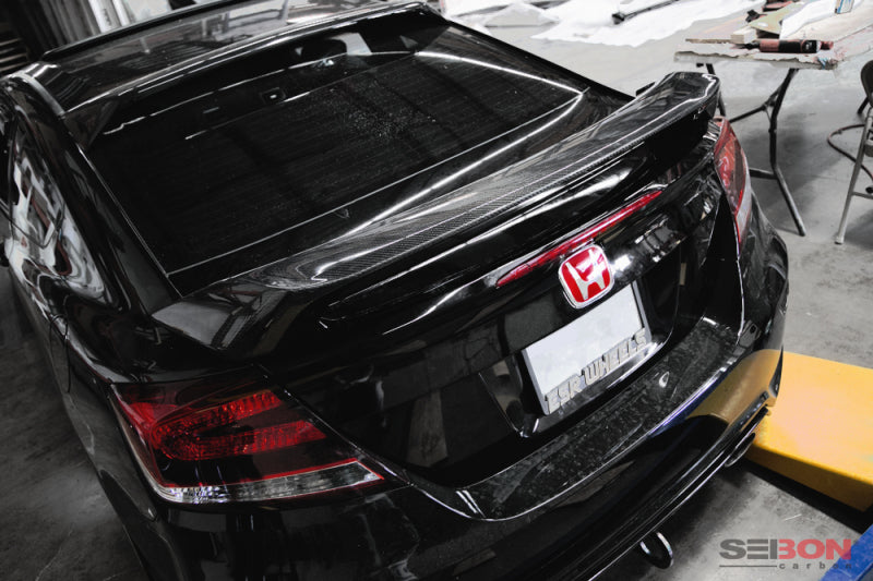 Seibon Carbon Fiber Rear Spoiler for 14-15 Honda Civic Si-Style 2 Door