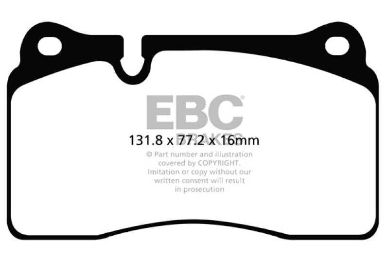 EBC Yellowstuff Front Brake Pads for 11-14 Audi TT RS 2.5 Turbo - OneFastShop