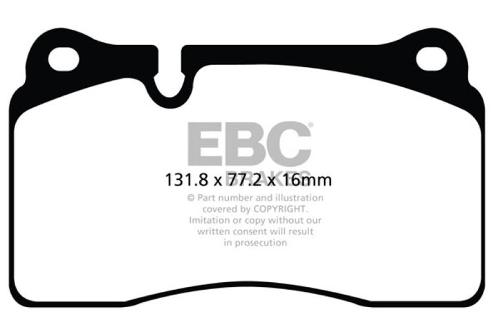 EBC Yellowstuff Front Brake Pads for 11-14 Audi TT RS 2.5 Turbo - OneFastShop