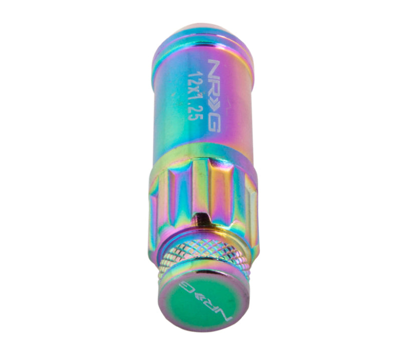 Nrg 700 Series M12 x 1.25 Steel Lug Nut with Dust Cap Cover Set - Neochrome
