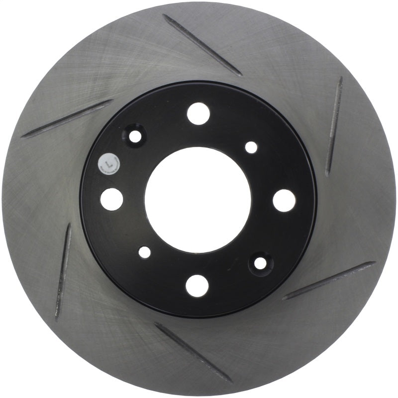 StopTech Power Slot Front Left Rotor for 93-00 Honda Civic DX with Rr Drum Brakes - OneFastShop