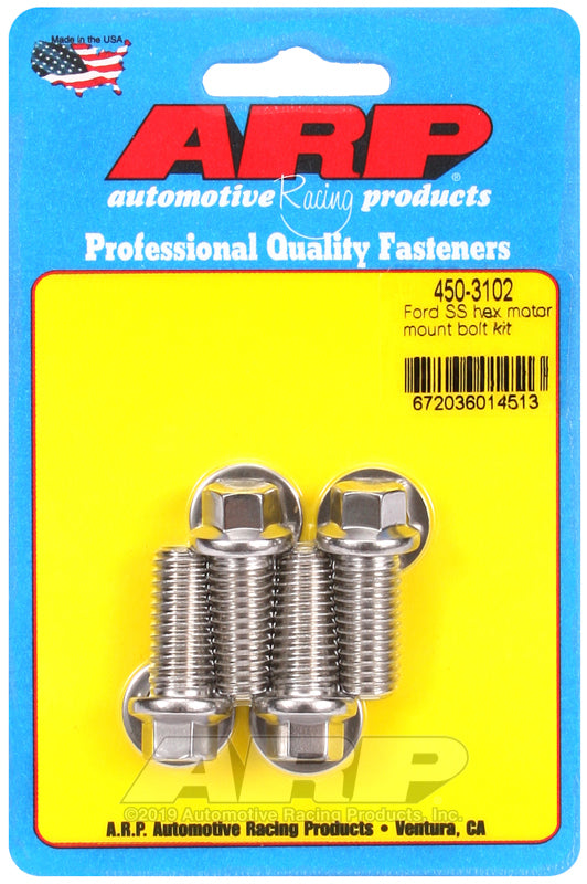 ARP Ford SS Hex Motor Mount Bolt Kit ARP Ford SS Hex Motor