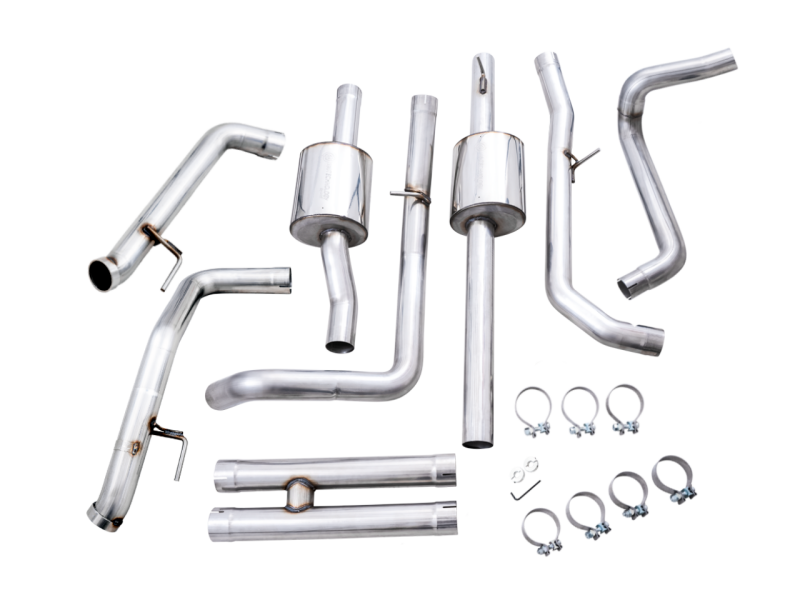 AWE Tuning Catback Exhaust System 3" 0FG Split Dual - GMC Sierra 1500 AT4X 22-23 - OneFastShop