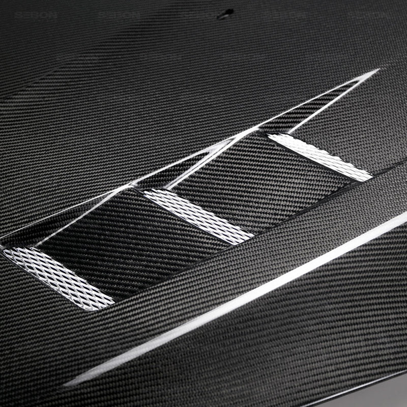 Seibon TV-Style Carbon Fiber Hood for 15-17 Ford Focus - OneFastShop