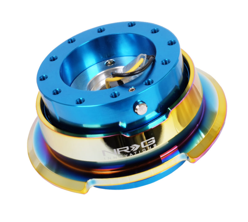 NRG Quick Release Gen 2.8 Steering Wheel Adapter - Blue with Neochrome Ring