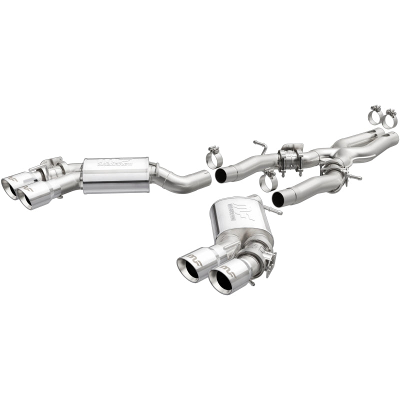 MagnaFlow Competition Cat Back Exhaust System 2016 Chevy Camaro 6.2L V8 Quad Polished Tips - OneFastShop