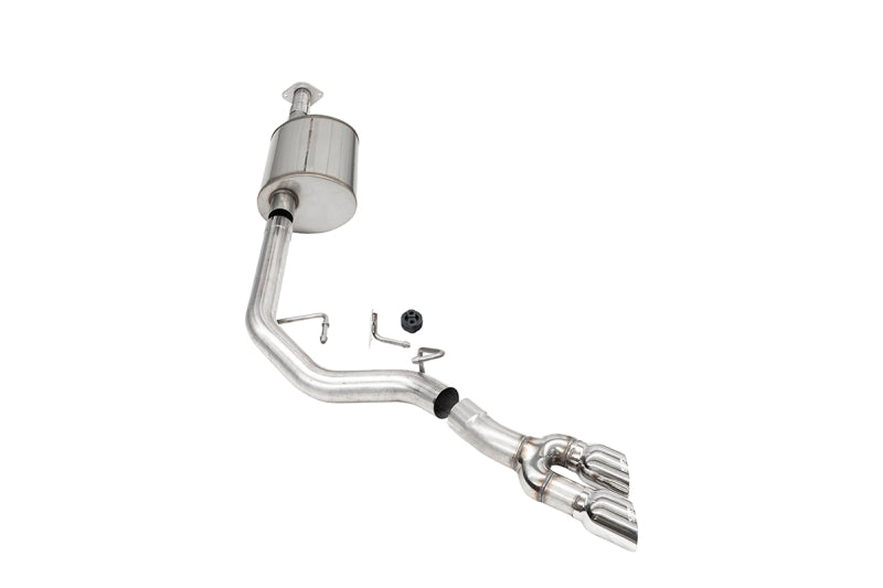 CORSA Performance Front of Tire Exit Cat-Back Exhaust - Ford F-150 3.5L EcoBoost 145 in WB 2015-2020 - Polished Tips