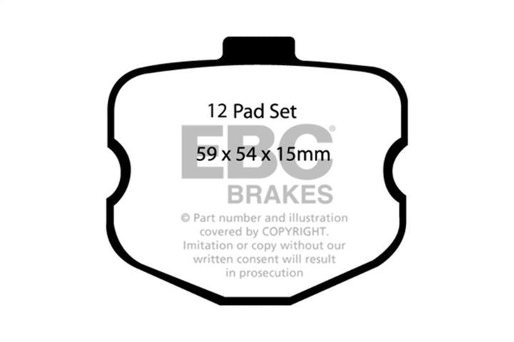 EBC 2006–2008 Redstuff Front Brake Pads for Chevrolet Corvette (C6) 7.0 (Z06)