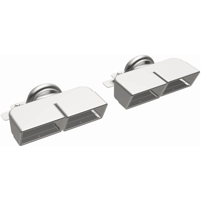 Magnaflow Tip 1-Set Quad Square for 2009-2013 Dodge Challenger R/T, SE, SRT8, SXT, and 2012 Challenger R/T Classic, SXT Plus