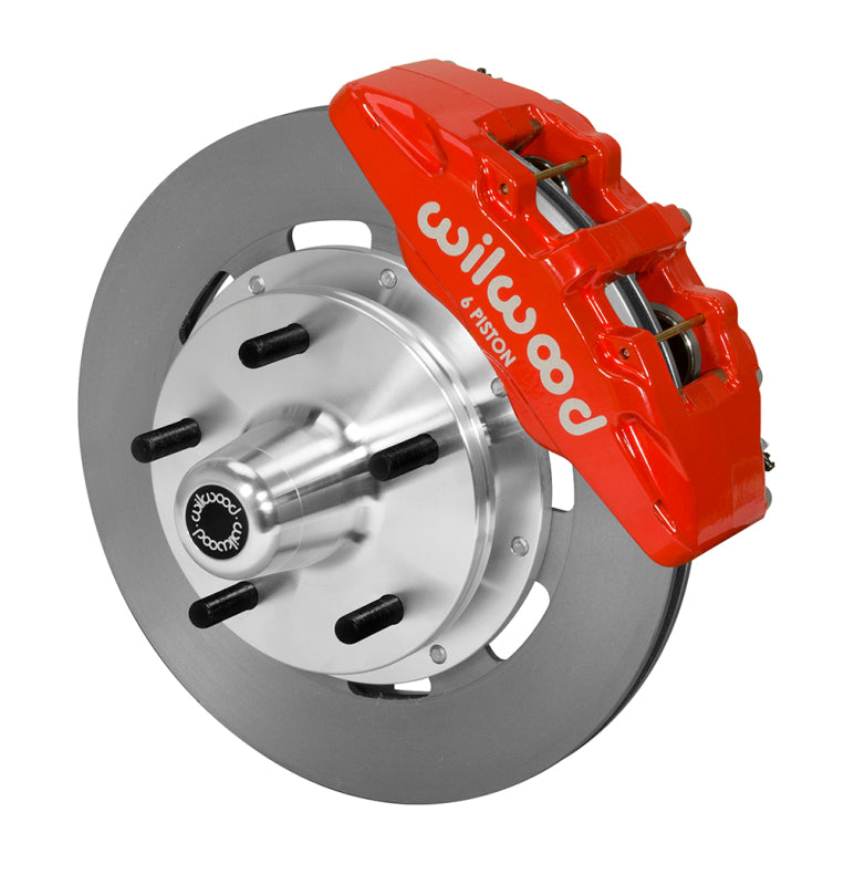 Wilwood Forged DynaPro 6 Front Big Brake Kit - Ford Mustang II / Pinto 1975-1980 - Red