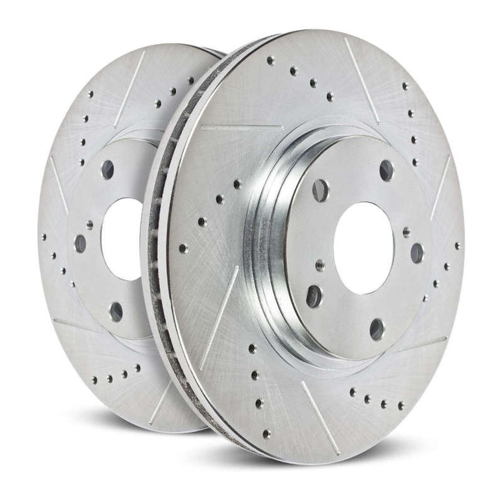 Power Stop 13-15 Acura ILX Rear Evolution Drilled & Slotted Rotors - Pair