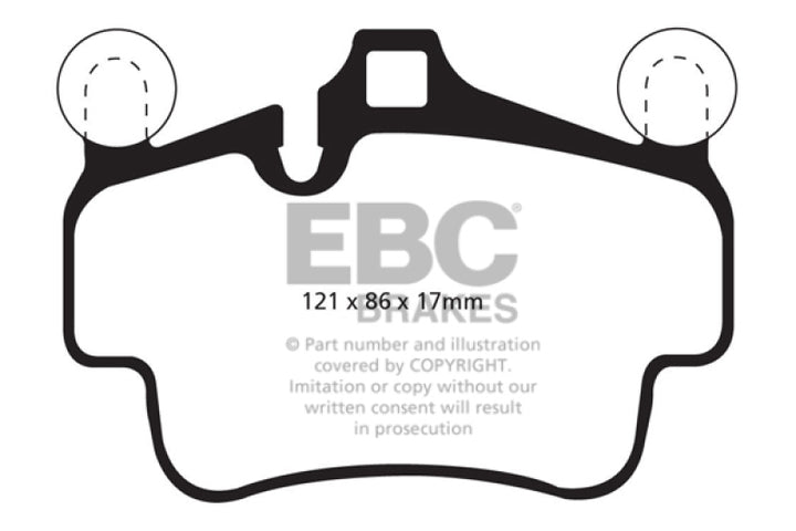 EBC Yellowstuff Front Brake Pads for 07-08 Porsche 911 (997) 3.6 Carrera 2 (Cast Iron Rotor Only) - OneFastShop