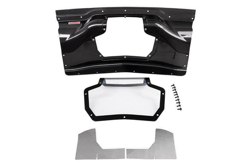 Corsa Carbon Fiber Air Intake Trunk Panel with Polycarbonate for Chevrolet Corvette C8/Z06 2020+