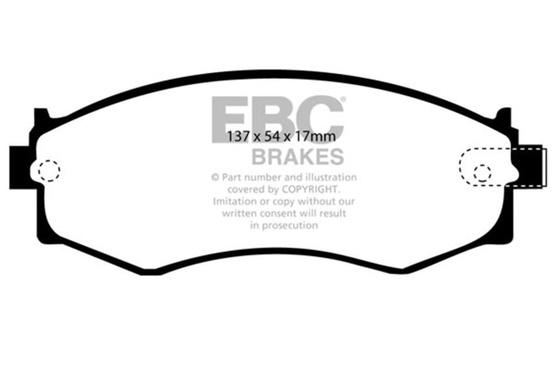 EBC Redstuff Ceramic Front Brake Pads - Nissan 240SX / Infiniti G20 1989-2006