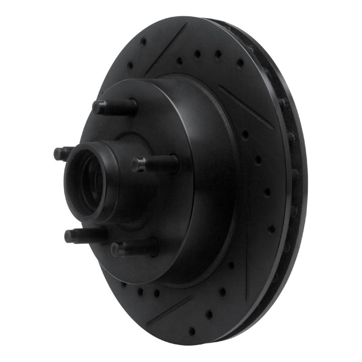 R1 83-94 Ford Ranger (USA/Canada) Front Left Drilled & Slotted Black Brake Rotor