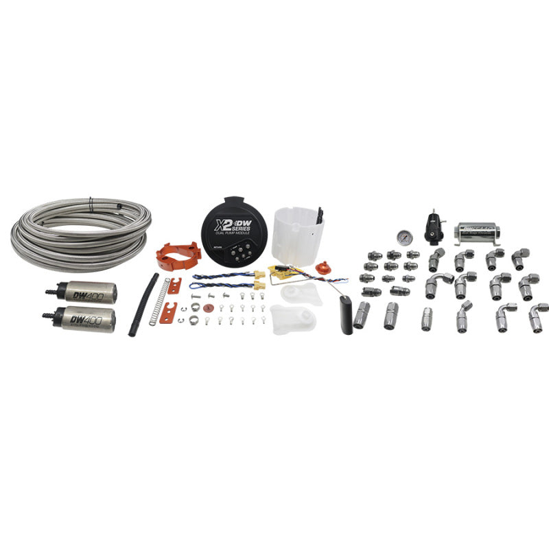 DeatschWerks X2 Series Fuel Pump Module for 2006+ – with Dual DW400 Pumps and Return PTFE Plumbing Kit