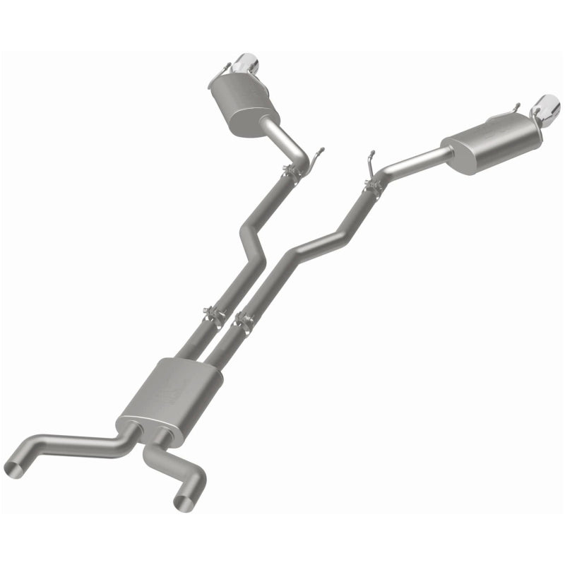 MagnaFlow Cat-Back Exhaust System Stainless Dual Split Rear Exit 4in Tips - 11-15 Chevy Camaro 3.6L V6 - OneFastShop