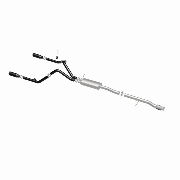 Magnaflow Cat-Back Exhaust 4in Black Dual Split Tips 14-15 Chevy Silverado/GMC Sierra 4.3L-5.3L - OneFastShop
