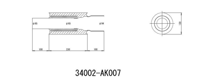 HKS Universal Exhaust H/M SUS 130-65 MOQ 8pcs