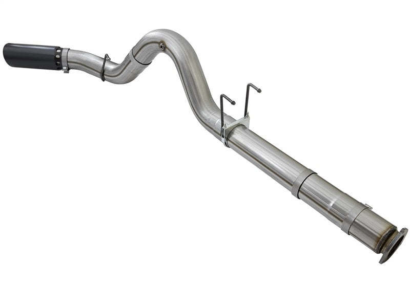 Afe Large Bore-HD Exhaust System 5in DPF Back 409 SS Black Tip - 2017 Ford Diesel Trucks V8 6.7L(td)