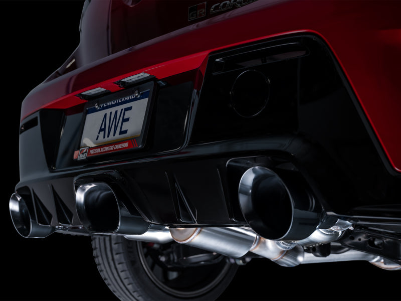 AWE Tuning Touring Edition Exhaust - 3" T304L Stainless Steel - Diamond Black Tips, for 2023+ Toyota GR Corolla