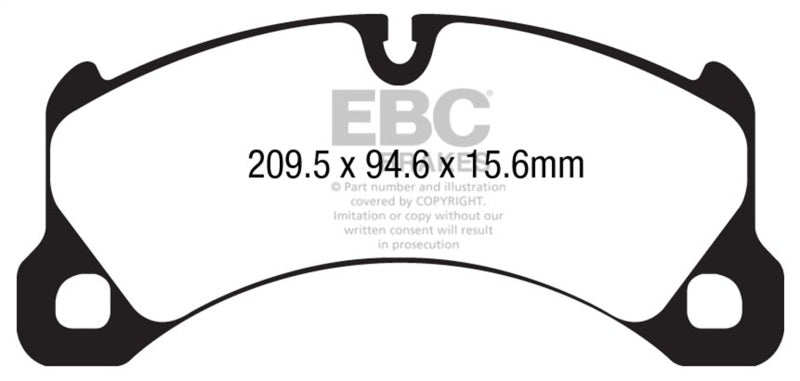 EBC Yellowstuff Front Brake Pads for 10-18 Porsche Cayenne 3.6 - OneFastShop