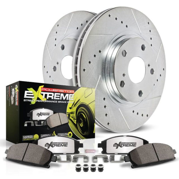 PowerStop Rear Z26 Street Warrior Brake Kit for 05-11 Ford Mustang