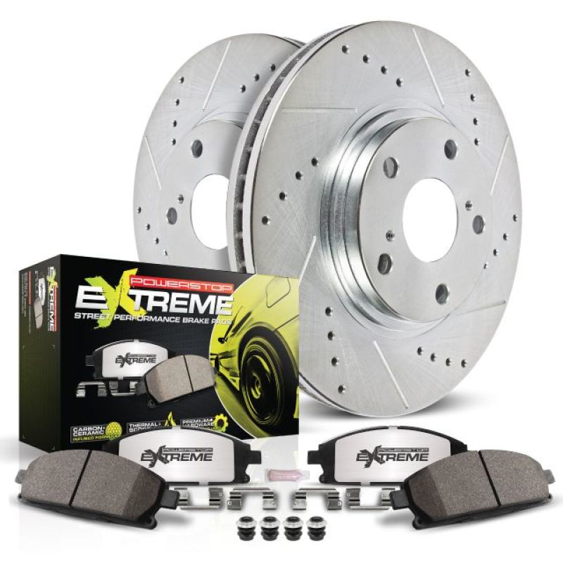PowerStop Z26 Street Warrior Brake Kit for 07-14 Ford Mustang GT Boss 302 Shelby GT500 - OneFastShop