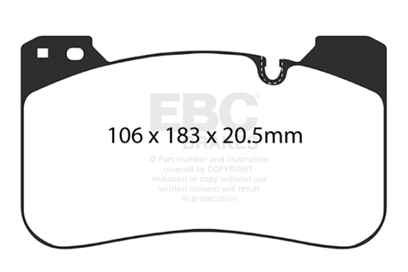 EBC Redstuff Front Brake Pads for 2018-2023 BMW M5 4.4TT (F90)