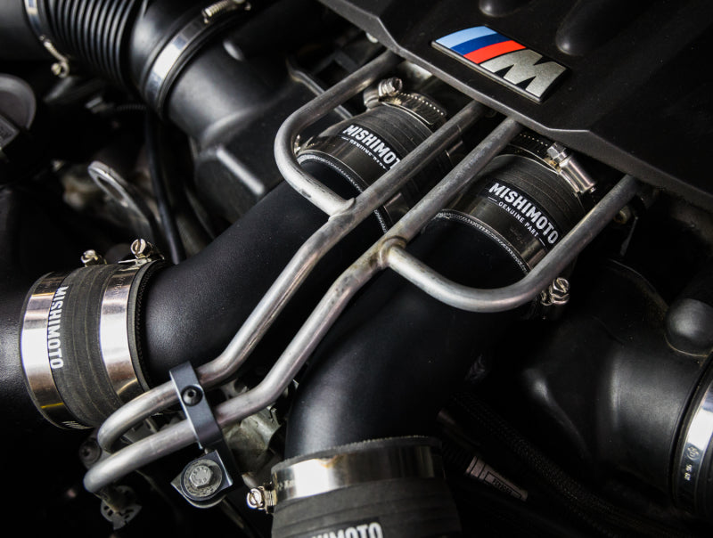 Mishimoto BMW F10 M5 Intercooler Pipe Kit Micro Wrinkle Black - Fits 12-16