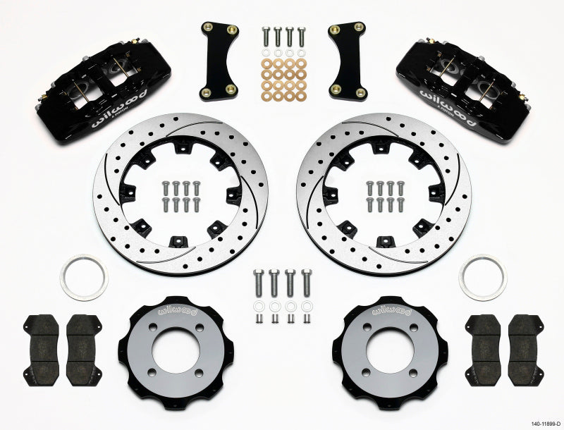 Wilwood Dynapro 6 Front Hat Kit 12.19in Drilled Ford Fiesta 2011-2014 - OneFastShop