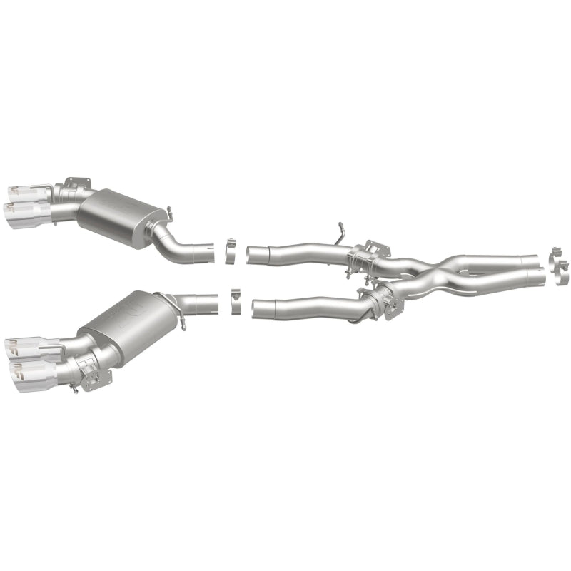 MagnaFlow Competition Cat Back Exhaust System 2016 Chevy Camaro 6.2L V8 Quad Polished Tips - OneFastShop
