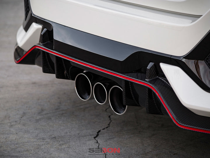 Seibon Carbon Fiber Rear Lip for 16-17 Honda Civic Type R - OneFastShop