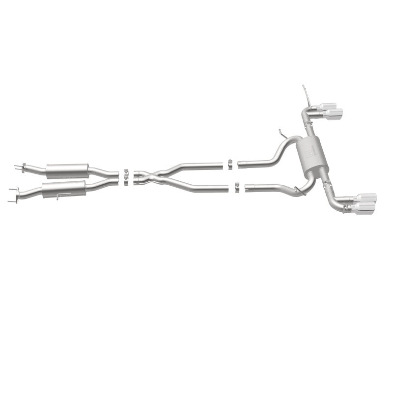 Magnaflow Cat Back Exhaust SS 2.5in Quad Split Polish 4in Tip for 14-15 Jeep Grand Cherokee 3.6L 5.7L V6 V8 - OneFastShop