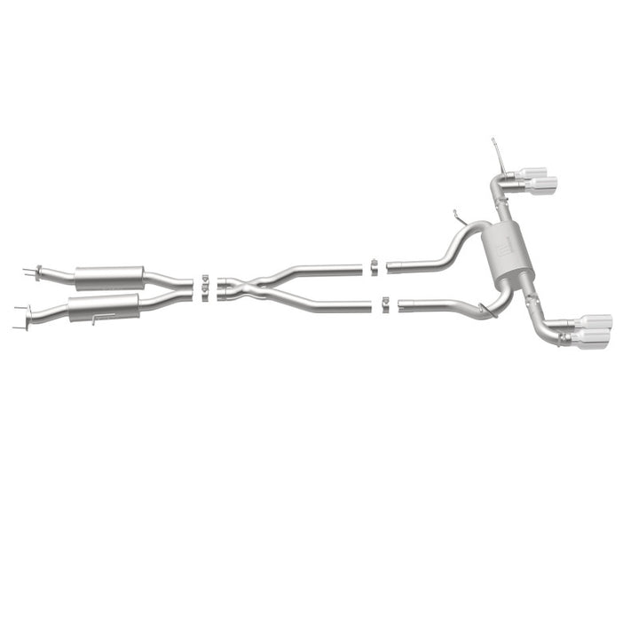 Magnaflow Cat Back Exhaust SS 2.5in Quad Split Polish 4in Tip for 14-15 Jeep Grand Cherokee 3.6L 5.7L V6 V8 - OneFastShop