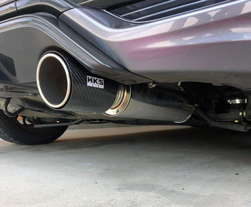 HKS Hi-Power Muffler with Carbon Tips for 2014+ Honda Fit Sport GK5 - OneFastShop