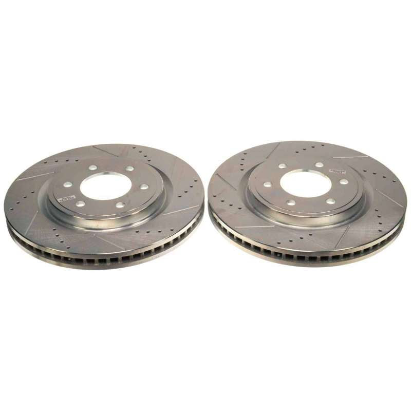 PowerStop Evolution Drilled & Slotted Front Brake Rotors - Ford F-150 / Bronco / Expedition 2021-2025 - Pair