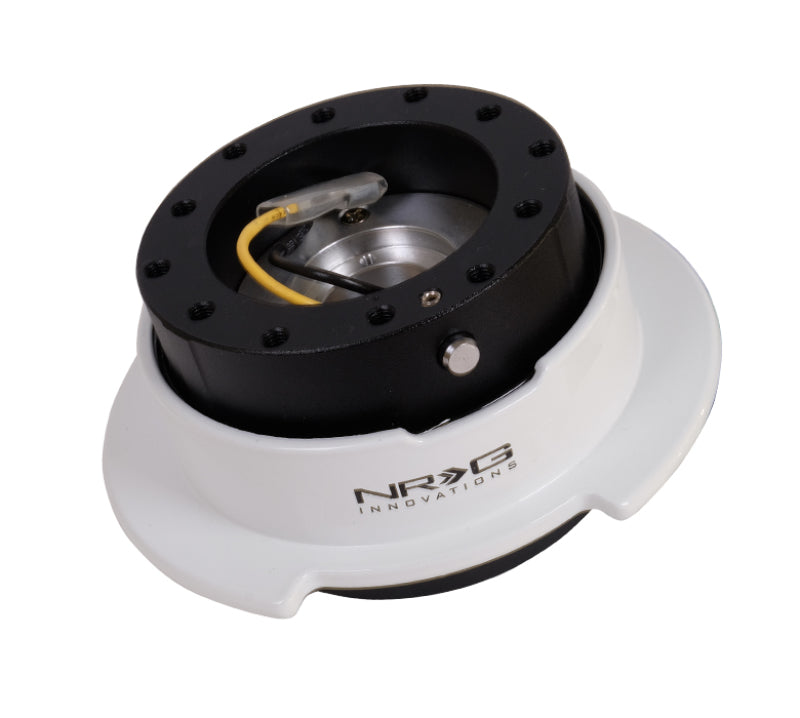NRG Quick Release Gen 2.5 - Black Body / White Ring (Finger Grooves)