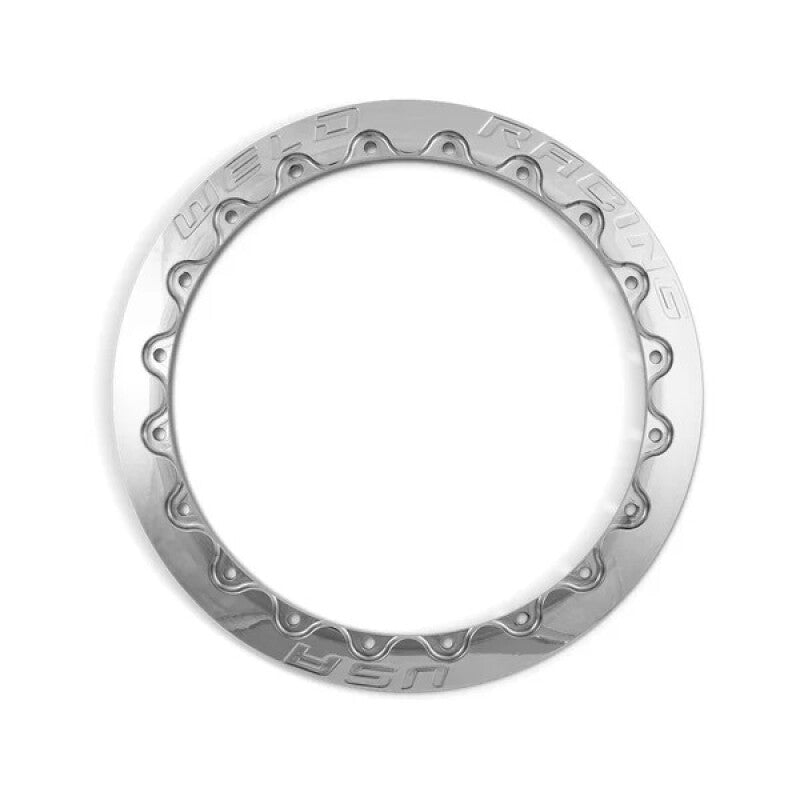Weld Double Beadlock Ring 15in - 20-Hole, M/T 13.25in Tire, Polished