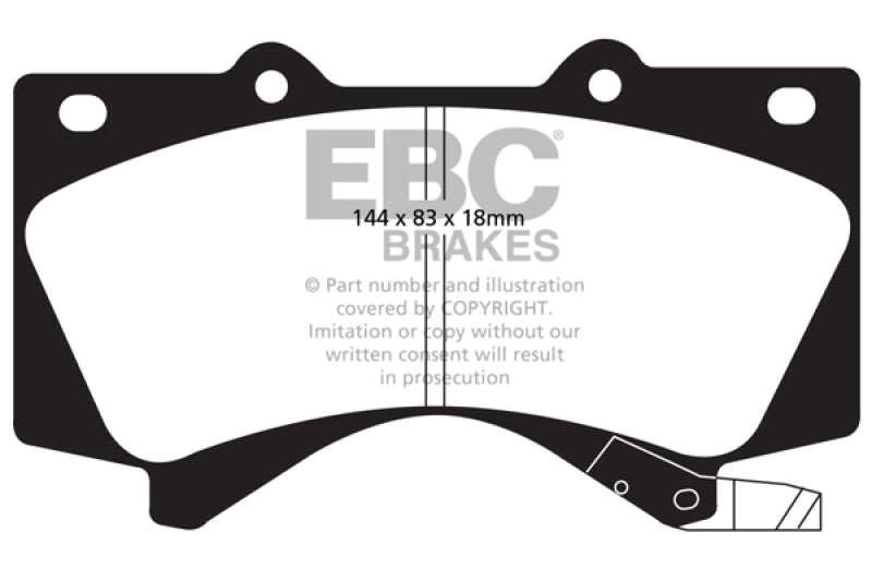 EBC Yellowstuff Front Brake Pads for 08+ Lexus LX570 5.7