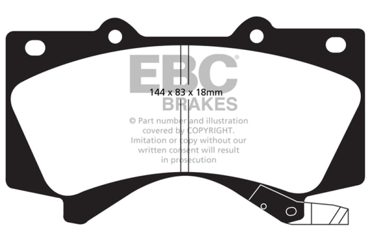 EBC Yellowstuff Front Brake Pads for 08+ Lexus LX570 5.7
