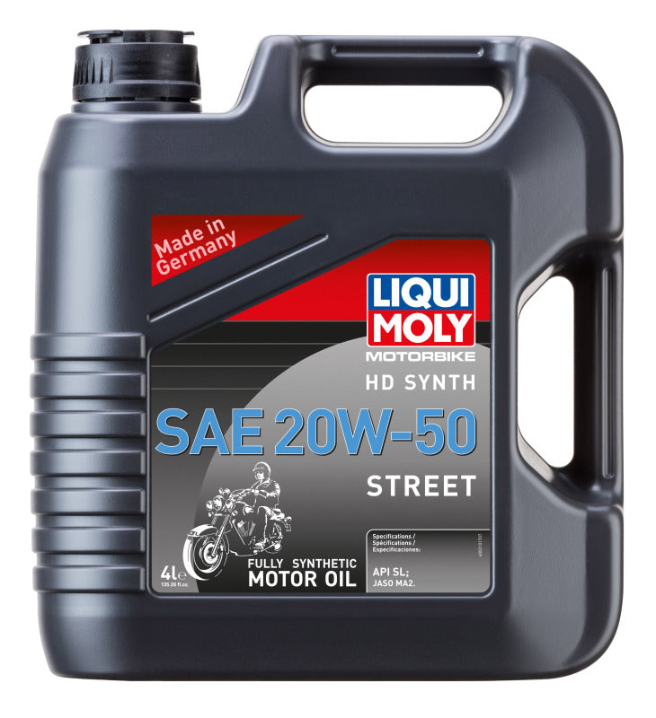 LIQUI MOLY 4L Motorbike HD Synth SAE 20W50 Street Oil for Harley-Davidson and ATK Models 2011-2014