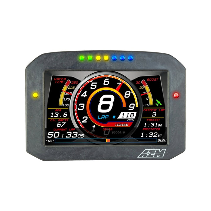 AEM CD-7LG Carbon Logging Digital Dash Display W/ Internal 20Hz GPS & Antenna