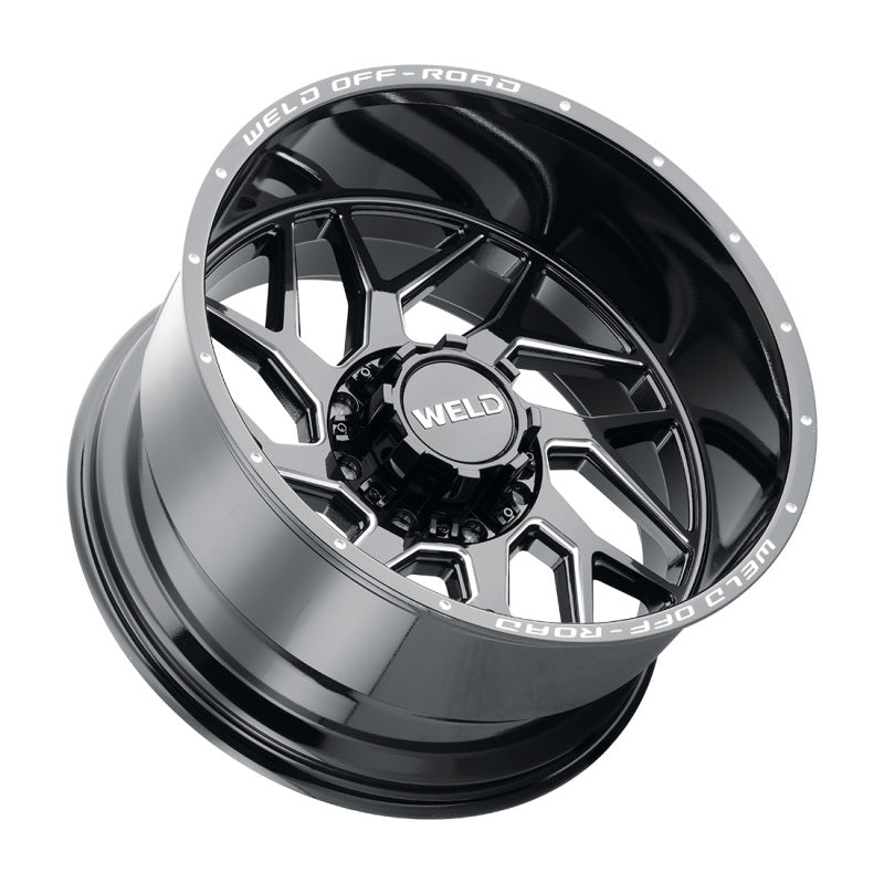 Weld Off-Road W117 22X12 Wheel – Fulcrum 8X165.1 ET-44 BS4.75 Gloss Black MIL 125.1 (125.1)